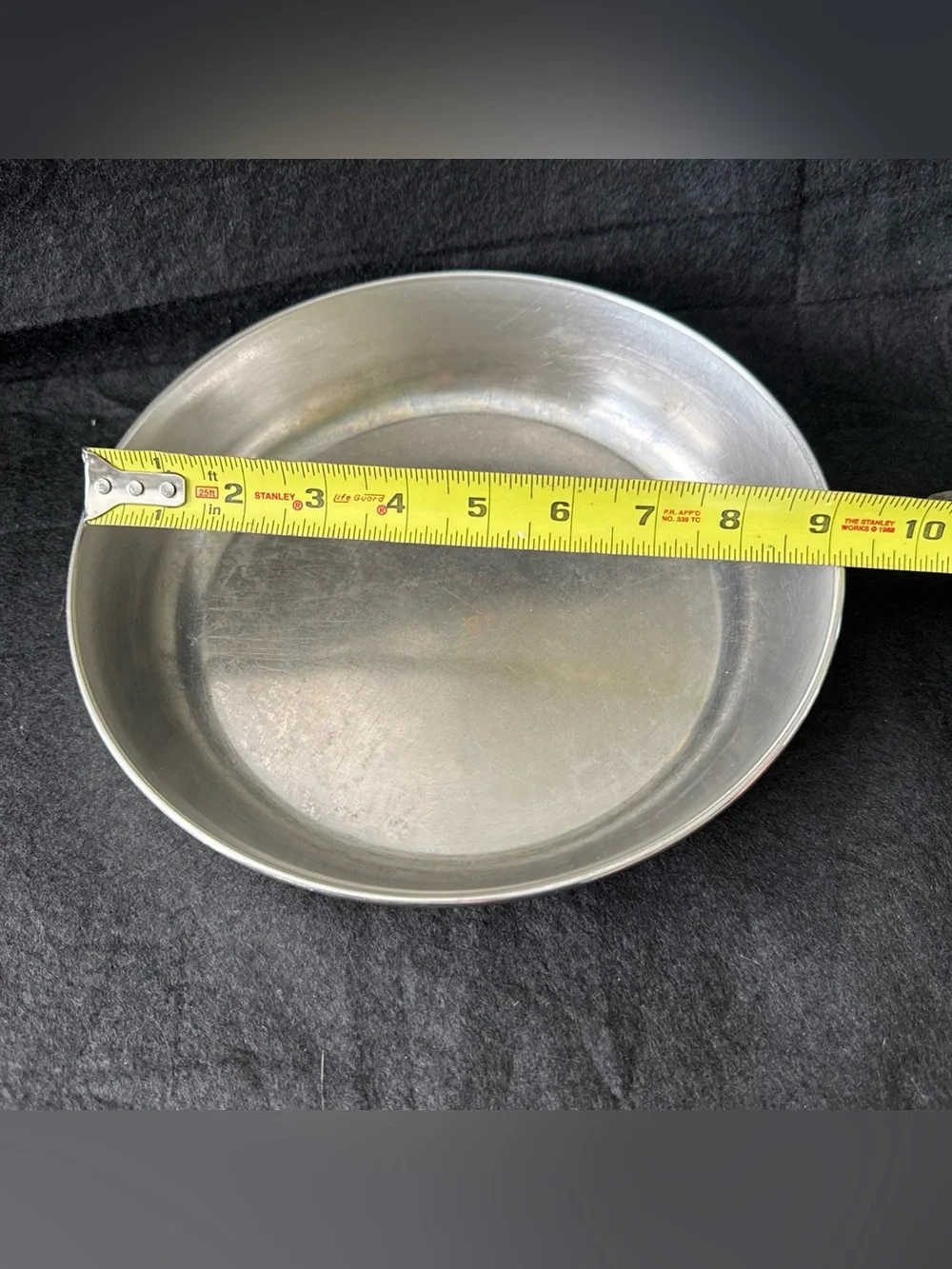Revere Ware 9” Copper Bottom Skillet Frying Pan Vintage 1801 Clinton IL USA 89c